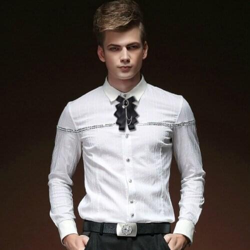 New Free Shipping fashion male MENS Korean bow collar dress wedding groom Groomsmen business Korean male bow brooch on sale