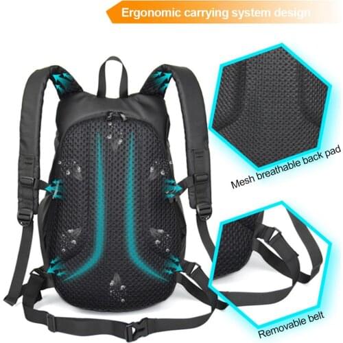 Reflective Motorcycle Backpack Splash-proof Riding Helmet Bag Outdoor Fitness Basketball Sneakers Bag Portable Nylon Backpack
