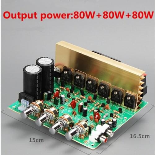 Audio Amplifier Board 2.1 Channel 240W High Power Subwoofer Amplifier Board AMP Dual AC18-24V Home Theater