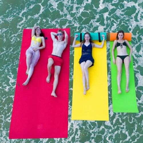 Swimming Pool Floating Mattress Water Blanket Floating Bed Soft Comfortable Tear-Resistant 3-Layer XPE Foam Floating Water Pad