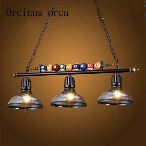 American style rural furniture retro billiards chandeliers bars restaurants Nordic creative personality glass chandelier
