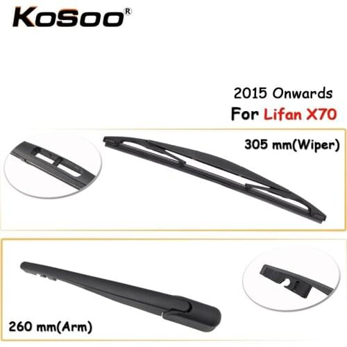 KOSOO Auto Rear Car Wiper Blade For Lifan X70,305mm 2015 Onwards Rear Window Windshield Wiper Blades Arm,Car Accessories Styling