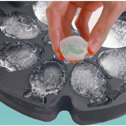 Silicone Ice Cubes Tray Stencils 9 Cavity Easy Release Ice Stencils Ice Fish Shape Maker For Drinks MAZI888