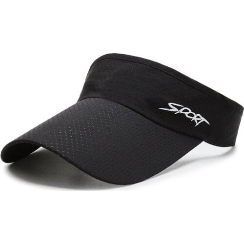 Sport Sun Visor Hats Trendy Adjustable Empty Top Baseball Cap for Golf Tennis Sports Summer Sun Hat Outdoor Cap Letter Cap