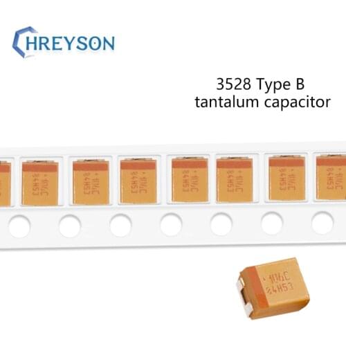 Type B 3528 SMD Tantalum Capacitor 6.3v 16v 20v 25v 35v 68uf 47/ 22/10/4.7/2.2uf 10v 100uf 107M 1210 10Pcs