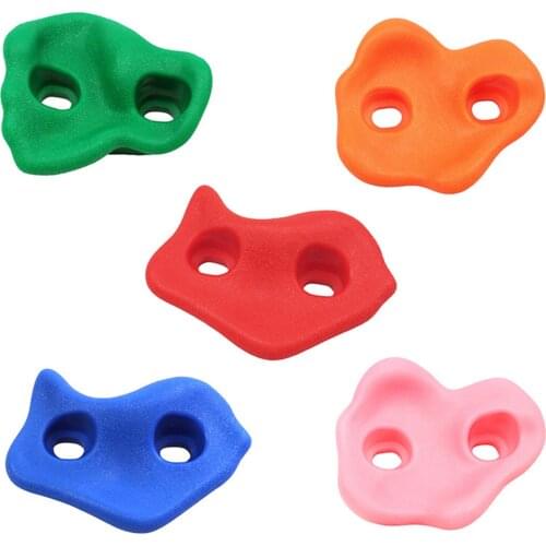 Textured Rock Climbing Holds For Kids With Installation Hardware Plastic Textured Climbing Rock Grip Wall Holds