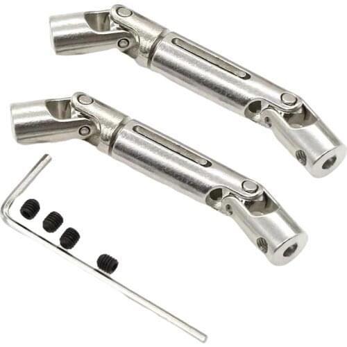 2Pcs Universal 57-71mm Transmission Shaft Drive Shaft Replacement for WPL D12 Henglong 1:16 RC Car Pickup Truck Accessory