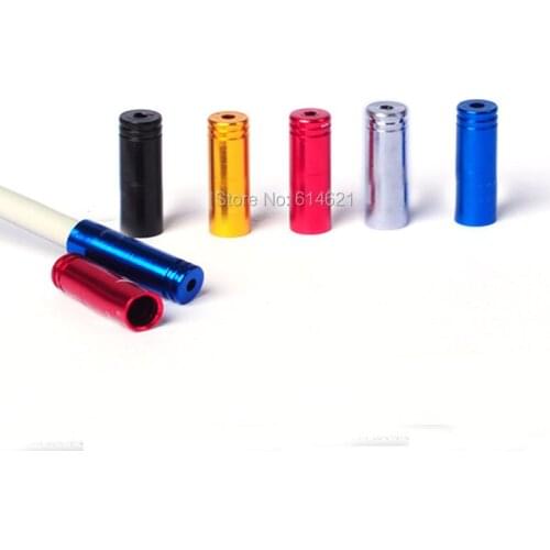 20pcs cycling MTB Mountain road Bike Anodized Alloy Shifter Cable End Cap Lined Ferrules 4mm derailleur speed line wire pipe tip