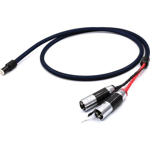 Viborg 5N 99.998% OFC copper silver plated Tonearm Cable Phono Cable with 5 Pins to XLR male connector