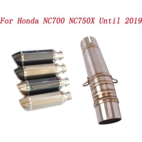 Escape Motorcycle Exhaust Mid Link Pipe And 51mm Muffler Stainless Steel Exhaust System For Honda NC700 NC750X Until 2019