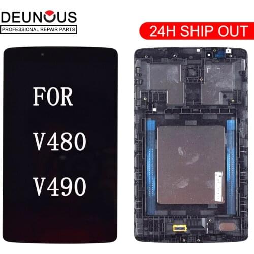For LG G Pad 8.0 V480 V490 LCD Display Matrix Touch Screen Digitizer Panel Sensor Glass Tablet Assembly Replacement with Frame