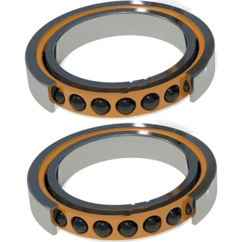 1pair 7005C HQ1 P4A DT DB 25x47x12 Angular Contact Bearings Speed Spindle Bearings CNC ABEC-7 SI3N4 Ceramic Ball High Speed