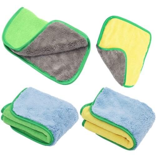 1pc Car Care Polishing Wash Towels Plush Microfiber Washing Drying Towel Strong Thick Plush Polyester Fiber Car Cleaning Cloth