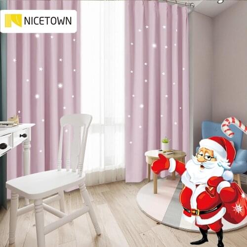 NICETOWN Starry Night Sleep-Enhancing Cosmic Twinkle Blind Nursery Blackout Drape for Nursery Baby Room Curtain Drapery, 1pc