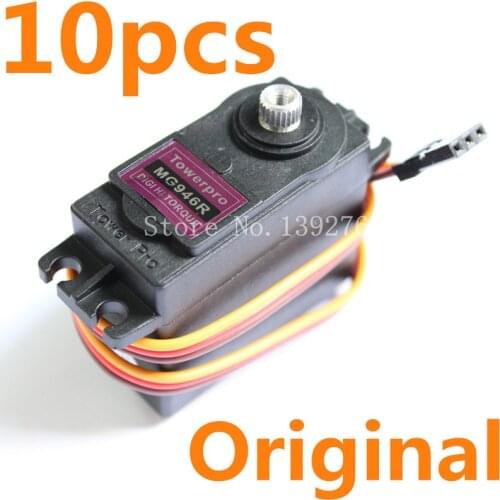 10pcs/lot Original Tower pro MG946R Servo DIGI Hi Torque 13kg Metal Gear Digital For RC Robot Helicopter Car Boat Model