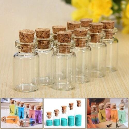 Mini Glass Bottles Cute Bottles With Cork Little Bottles Gift tiny Jars Transparent Glass Containers