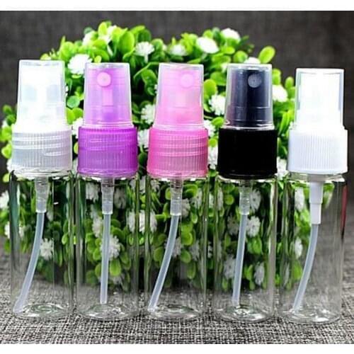 1000pcs new 20 ml Transparent Plastic Spray Bottle Refillable liquid Bottle Perfume PET Bottle