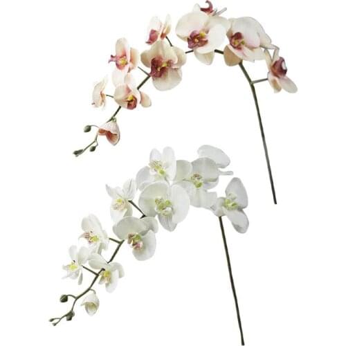 110cm Silk Artificial Butterfly Orchid Artificial Flower Bouquet Phalaenopsis Fake Flowers DIY Home Wedding Decor Crafts Decor