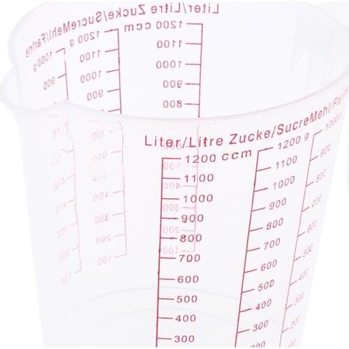 1200ml Plastic Liquid Measuring Cup Clear Kitchen Cooking Medicine Home Tool