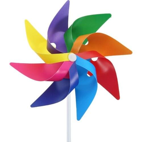 5Pc/Set DIY Garden Yard Party Windmill Wind Spinner Ornament Decoration Kids Toy Colorful Outdoor Garden Party Decor Games Gifts