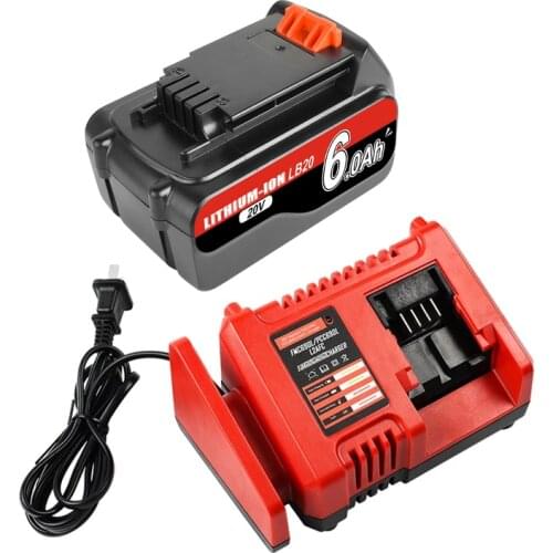 LBXR20 Battery+Charger 4500mAh for Black&Decker 20V Battery Max LB20 LBX20 LST220 LBXR2020-OPE LBXR20B-2 LB2X4020 Cordless Tool