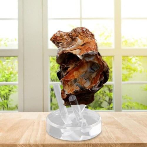 Acrylic Display Stand Durable Three-Peg Crystal Mineral Holder Stones Crystal Cluster Stand Mineral Specimen For 50MM/100MM