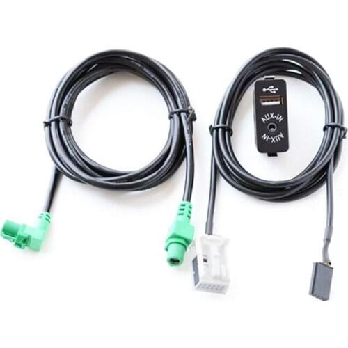 For BMW E60 E61 E63 E64 E87 E90 E70 F25 Car audio Cable AUX-in USB Socket Switch Cable Harness Wire