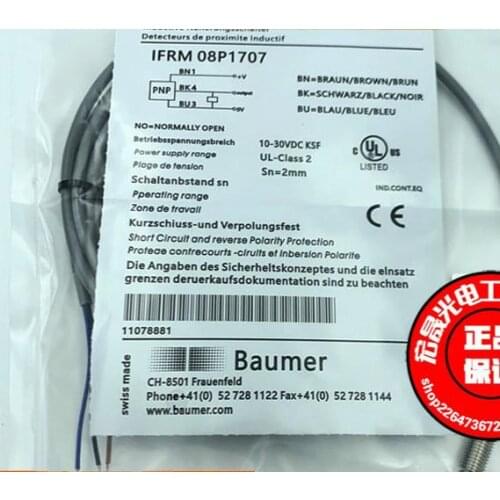 BAUMER Proximity switch Three-line PNP Sensor IFRM 08P1707 IFRM 08P3707