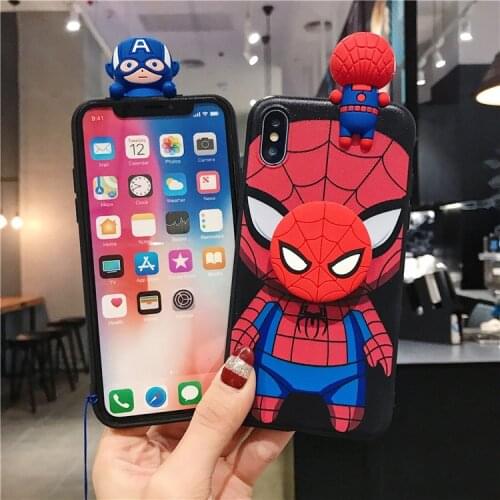 Marvel movie animation surrounding Spiderman doll mobile phone shell is suitable for iPhone 6-11promax and other models