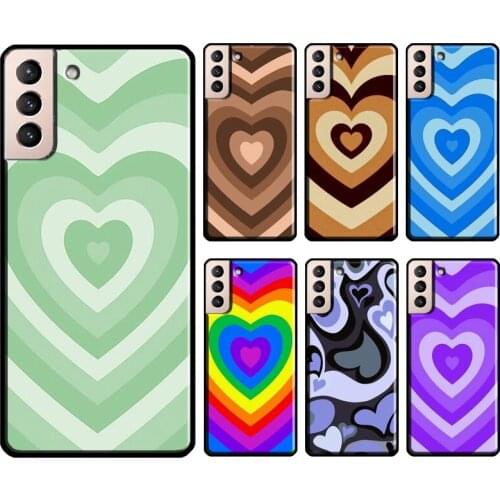 Latte Love Brown Heart Aesthetic Phone Cover For Samsung Galaxy S21 S20 Ultra Note 20 Note 10 S8 S9 S10 Plus S20 FE Case