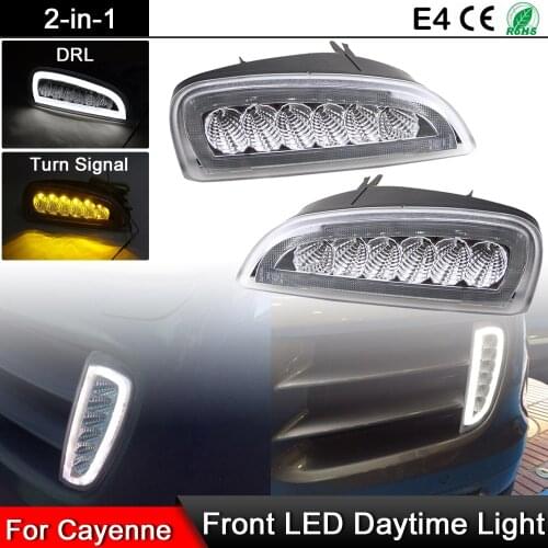 LED Daytime Running Lamp Turn Signal Light For 2006-2010 Porsche Cayenne