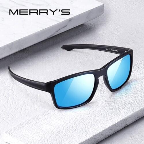 MERRYS Men Fashion Polarized Sunglasses Male Sport Fishing Shades Spuare Mirror Eyewear UV400 Protection S3012