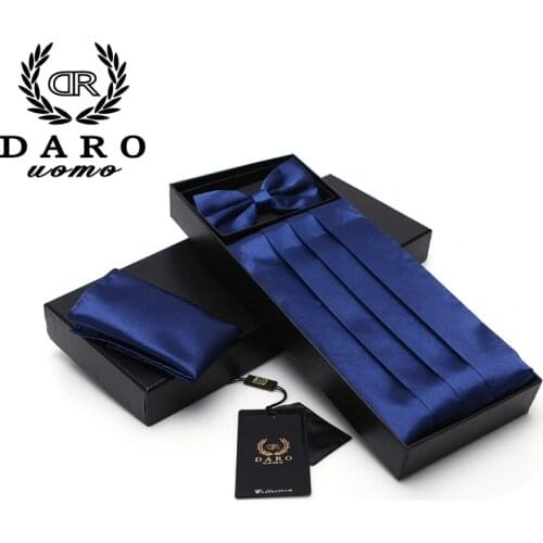 Premium Mens Tuxedo Cummerbund And Bow Tie Wedding Formal Prom Dinner Party Sets with Pattern Bowtie & Hanky Gravata DB010