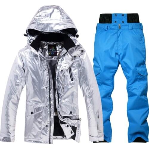2020 Winter Man Snow Sets Hoodie Warm Ski Suit for Men Jacket Pants Mens Snowboarding Clothes Waterproof Sport Male Costume