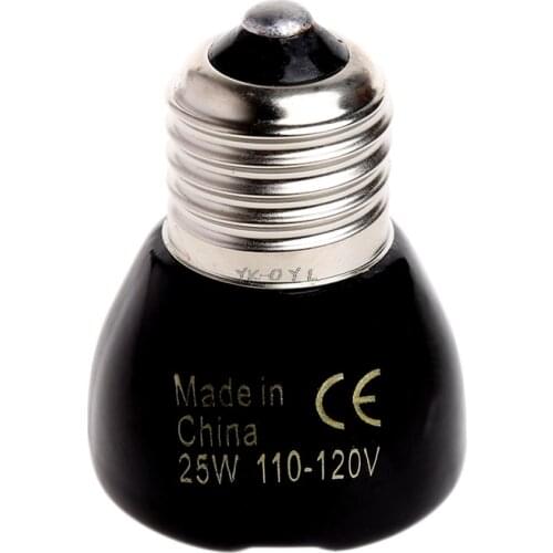 Pet Heating Light 25W 50W 75W 100W Mini Infrared Ceramic Emitter Heat Lamp Bulb Black For Reptile Pet Brooder 110 - 120 V