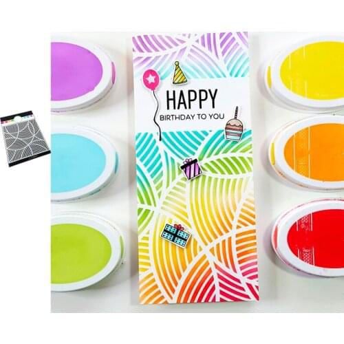 Irregular Line Pattern Background Decoration Stencil for 2021 Scrapbook Diary Decoration Embossing Template Diy Maker Albums