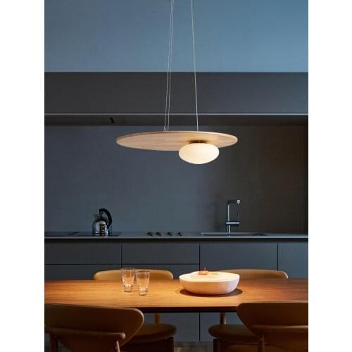 Nordic Log Restaurant Pendant Lights Modern Minimalist Creative Wooden Hanging Lights Dining Room Home Decor Restaurant Hanglamp