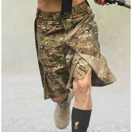New Tactical Skirt Multicam Camouflage Military Skirt for Man Quick-off Man Outdoor Climbing Hiking Ripstop Skirt
