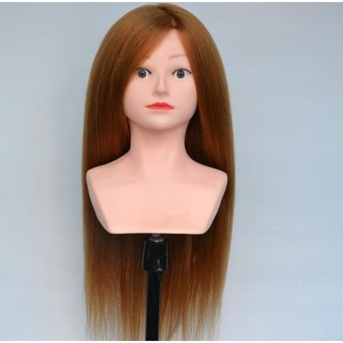 New Arrival Women Mannequin Head Cosmetology Mannequin Heads Hairdresser Head With Real Hair Professional Styling Head