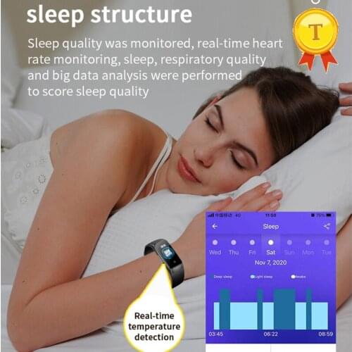 New ecg ppg Smart Bracelet Men Women Blood Pressure electrocardiogram Monitoring sleep quality Smart Wristband IP67 Waterproof