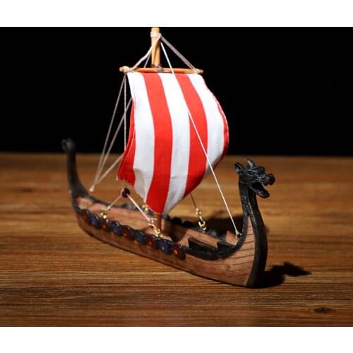 2020 New Style Viking Dragon Boat with Sail Home Decoration as gift