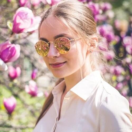 New Brand Designer Vintage Oval Sunglasses Women Retro Round Sun Glasses Clear Lens Eyewear For Female Ladies Oculos De Sol