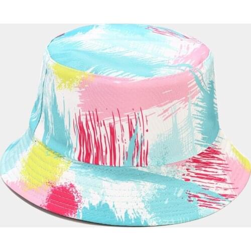 2021 New fashion trend Hip-hop style bucket hat fashion trend ice cream match colors sunhat woman and man hat wholesale