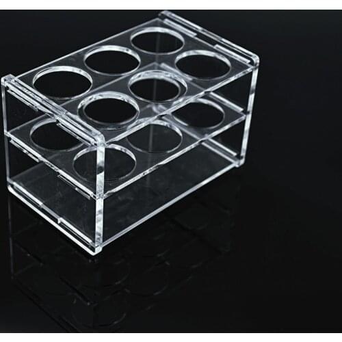 Plexiglass Rack For Centrifuge Tube 50ml Transparent Plexiglass Holder Organic Glass Test Tube Stand 6 Vents Hole Diameter 30 mm