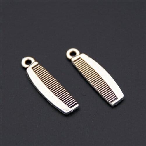 30pcs Tibetan Silver Color Comb Charm Pendants Jewelry Diy Jewelry Making Handmade Craft A2565
