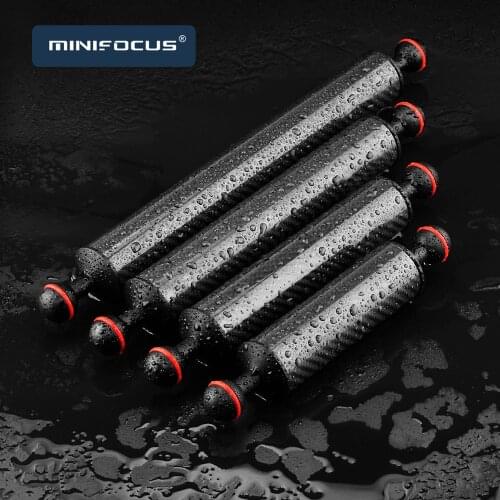 2PCS 40mm Diameter Carbon Fiber Float Buoyancy Aquatic Arm Dual Ball Floating Arm Diving Camera Housing Underwater Diving Tray