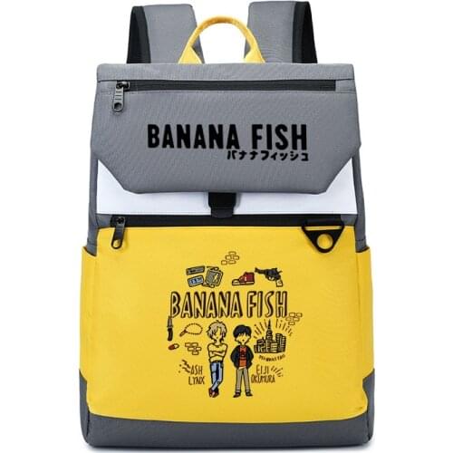 Hot Anime Banana Fish Backpack Ash Lynx Cartoon School Bags Young Boys Bookbag Students Girls Daypacks Travel Shoulder Bag