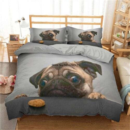 Cute Cat Dog Animals 3D Bedding Cover Quilt/Duvet Cover Pillow Case Luxury Comforter Cover Queen Size Double Bed Home Textiles