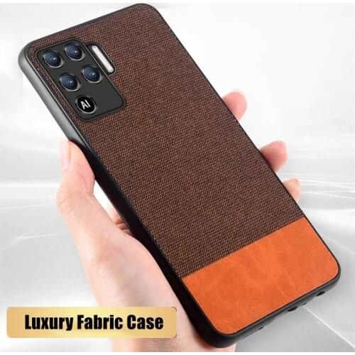 Luxury Cloth Fabric Case For OPPO A72 A52 A92 A93 A94 A91 A31 A53 A32 A92S Soft Silicone Case Cover For OPPO A9 A5 2020 A7 A12