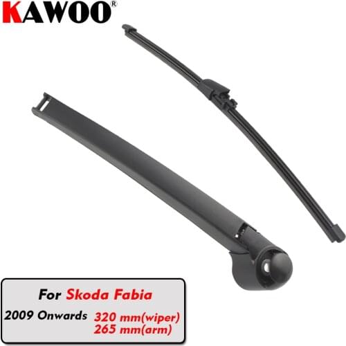 KAWOO Car Rear Wiper Blade Blades Back Window Wipers Arm For Skoda Fabia Hatchback (2009 Onwards) 320mm Auto Windscreen Blade